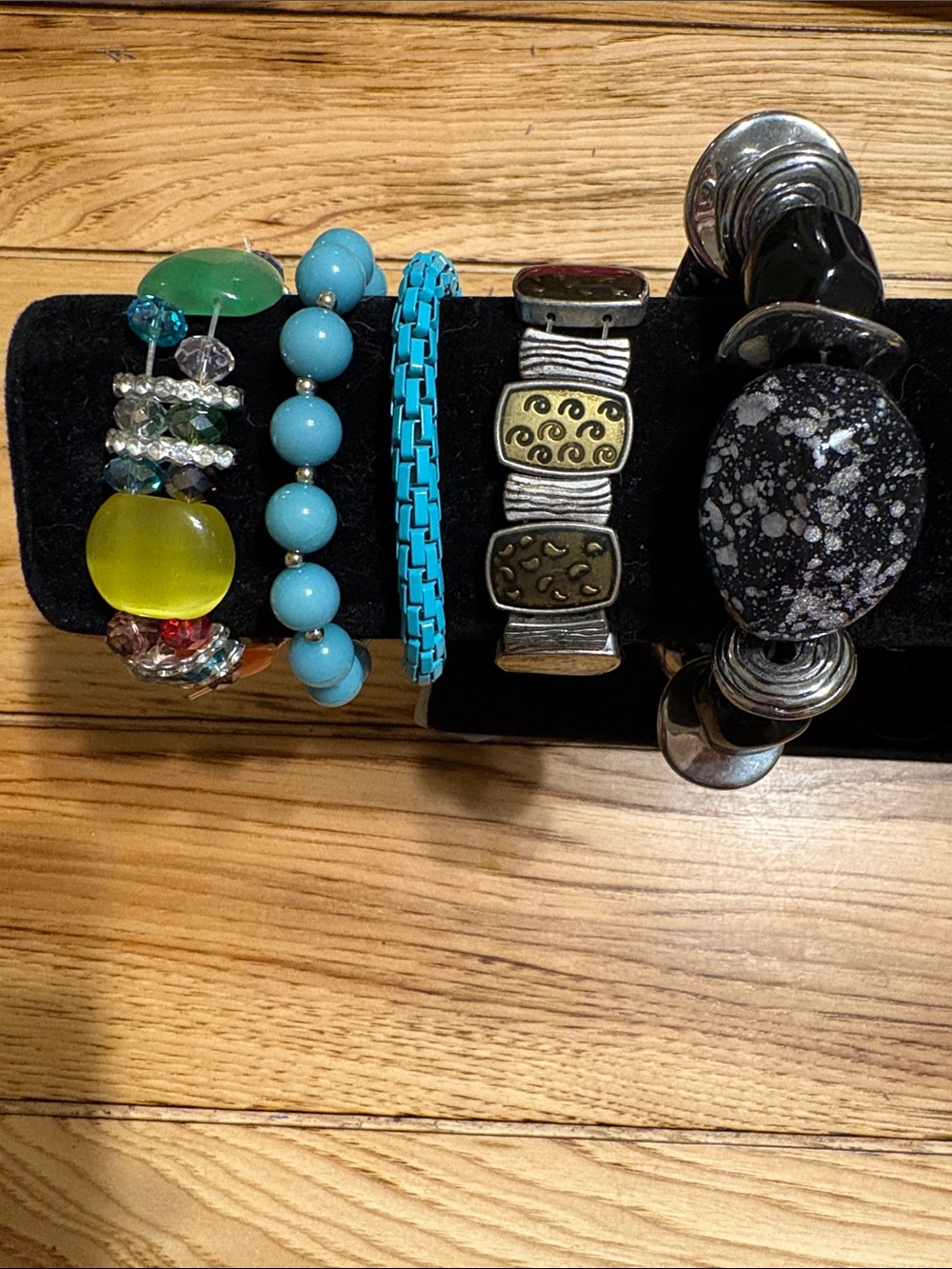 Bundle of Fashion Bead & Stone Statement Stretch Bracelets